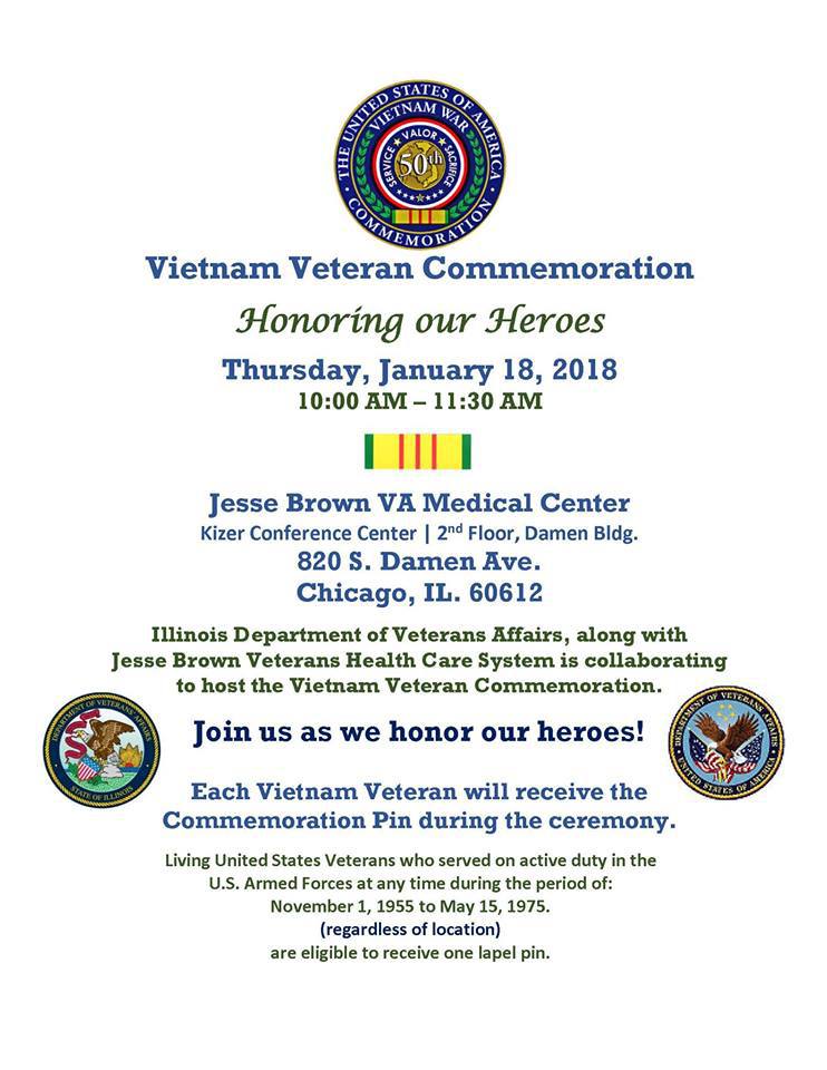Jesse Brown VA Vietnam Veteran Commemoration @ Jesse Brown VA Medical Center | Chicago | Illinois | United States